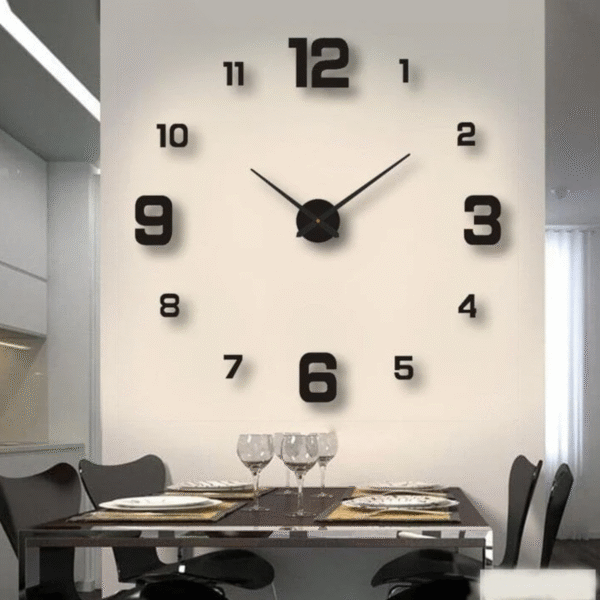 3D Digits Acrylic Wall Clock with Big Needles