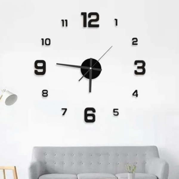 3D Digits Acrylic Wall Clock with Big Needles - Image 2