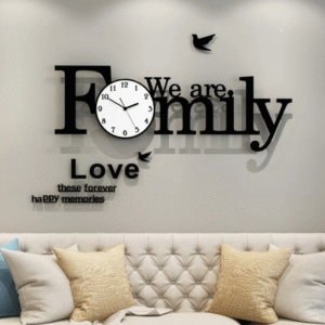 We are Family Wooden Wall Clock