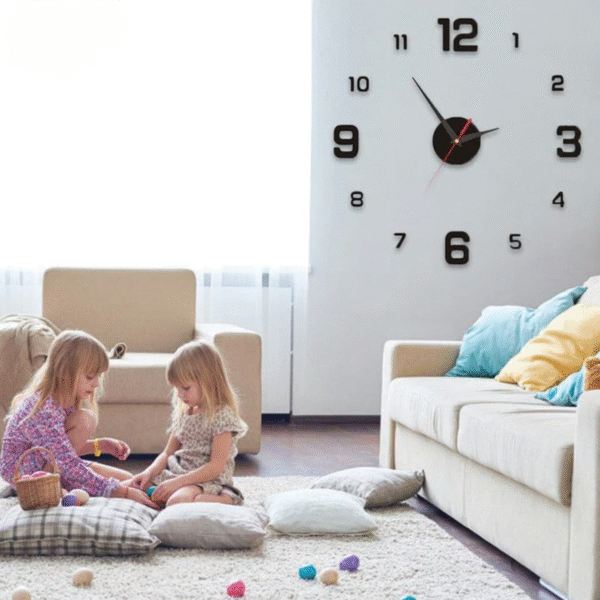 3D Digits Acrylic Wall Clock with Big Needles - Image 3