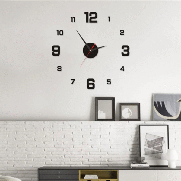3D Digits Acrylic Wall Clock with Big Needles - Image 4