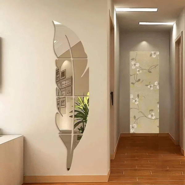 3D Leaf Acrylic Mirror Wall Decor Stickers - Image 3