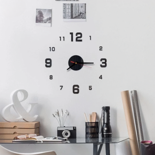 3D Digits Acrylic Wall Clock with Big Needles - Image 5