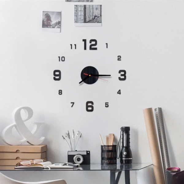 3D Digits Acrylic Wall Clock with Big Needles - Image 6