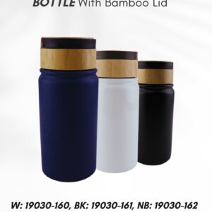 Double Wall Thermal Bottle With Bamboo Lid
