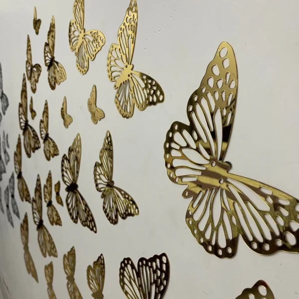 Style Acrylic Mirror butterflies set for Wall Decor