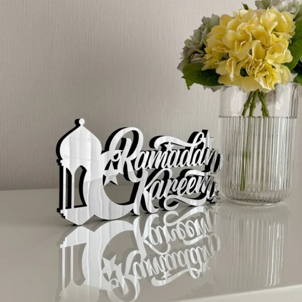 Beautiful Ramadan Kareem English Calligraphy - Perfect Islamic Gift Table Art - Image 2