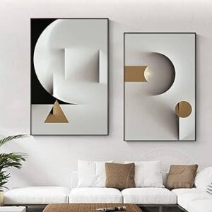 3D Geometrical Digital Art Framed Posters