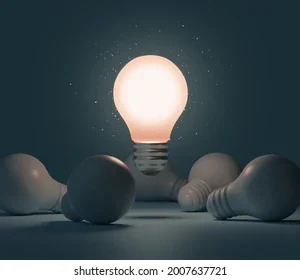 3D Think Big Idea Bulb