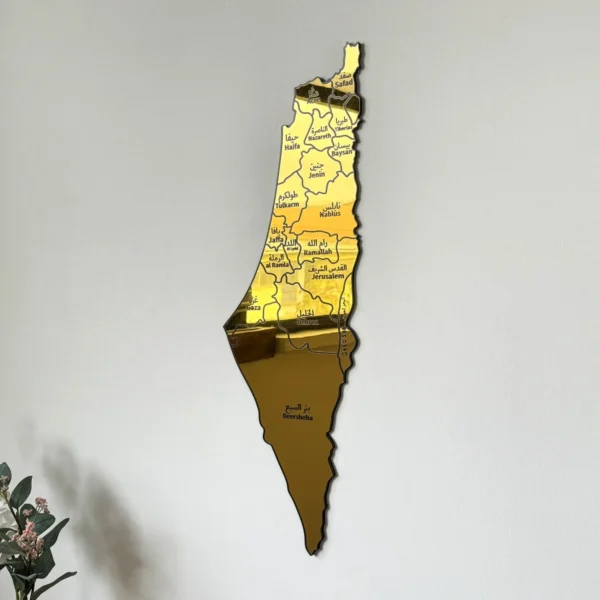 Palestine Map Wall Art, Wood Wall Decor, Gift for Palestinian Friend - Image 2