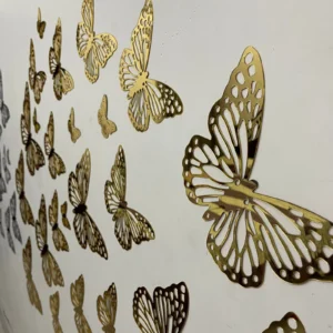 Acrylic Mirror Butterflies Set