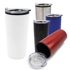 Double Walled Travel Tumbler With Transparent Lid