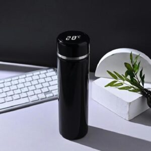 Double - Walled Thermal Bottle With Temperature Display