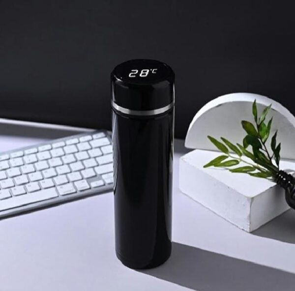 Double - Walled Thermal Bottle With Temperature Display