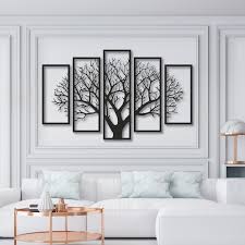 Five Frames leaf 3D art Decor for Walls