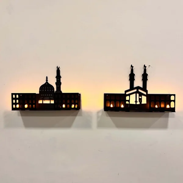 3D Islamic Wooden Shelves