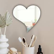 Mirror Heart Shape Strong Lightweight Sharp Reflection