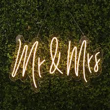Mr. and Mrs. Neon light