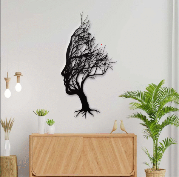 GIRL FACE WOODEN WALL ART