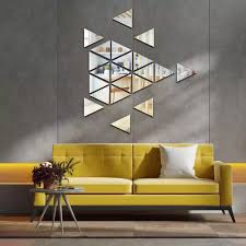 Triangle Shape Acrylic Mirror Home Decor
