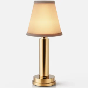 Luxury Gold-Plated Side Table Lamp, Rechargeable and cordless