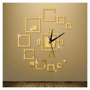 Acrylic Decor Clock – Gold