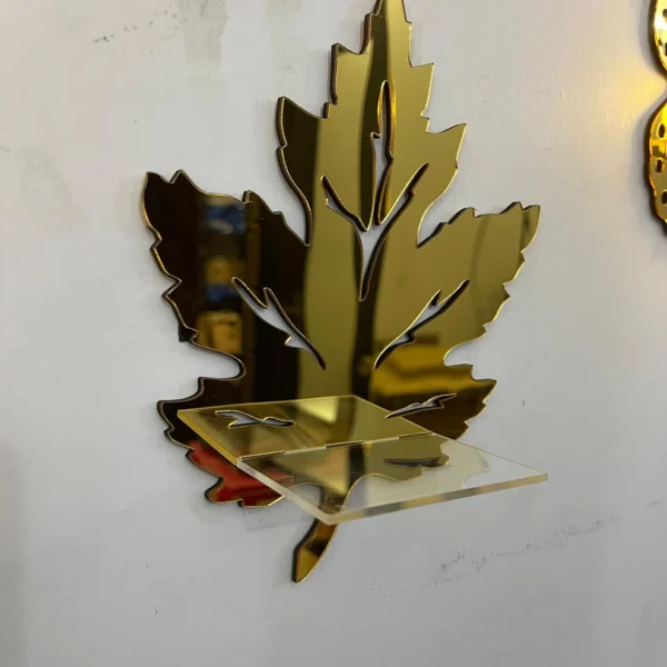 Golden Acrylic DIY Mini Shelves Wall Decor - Image 3