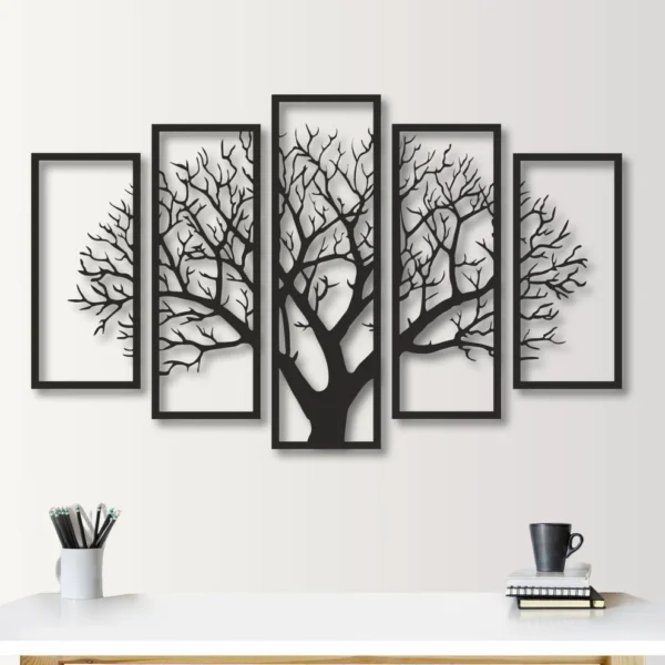 Five Frames leaf 3D art Decor for Walls