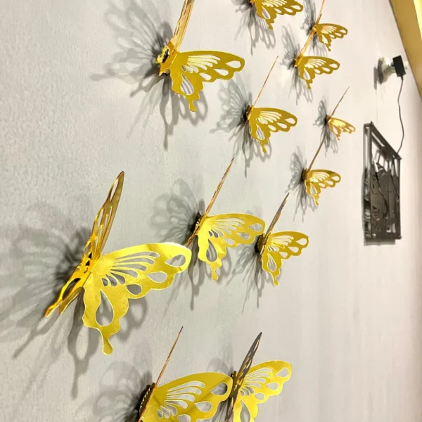 DIY 3D New 2024 Acrylic Mirror Butterflies for Wall Decor - Image 3