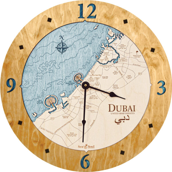 Dubai Nautical Map Clock