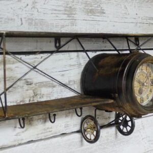 Aeroplane Metallic Wall Clock – Aviation-Inspired Wall Art with Timeless Style