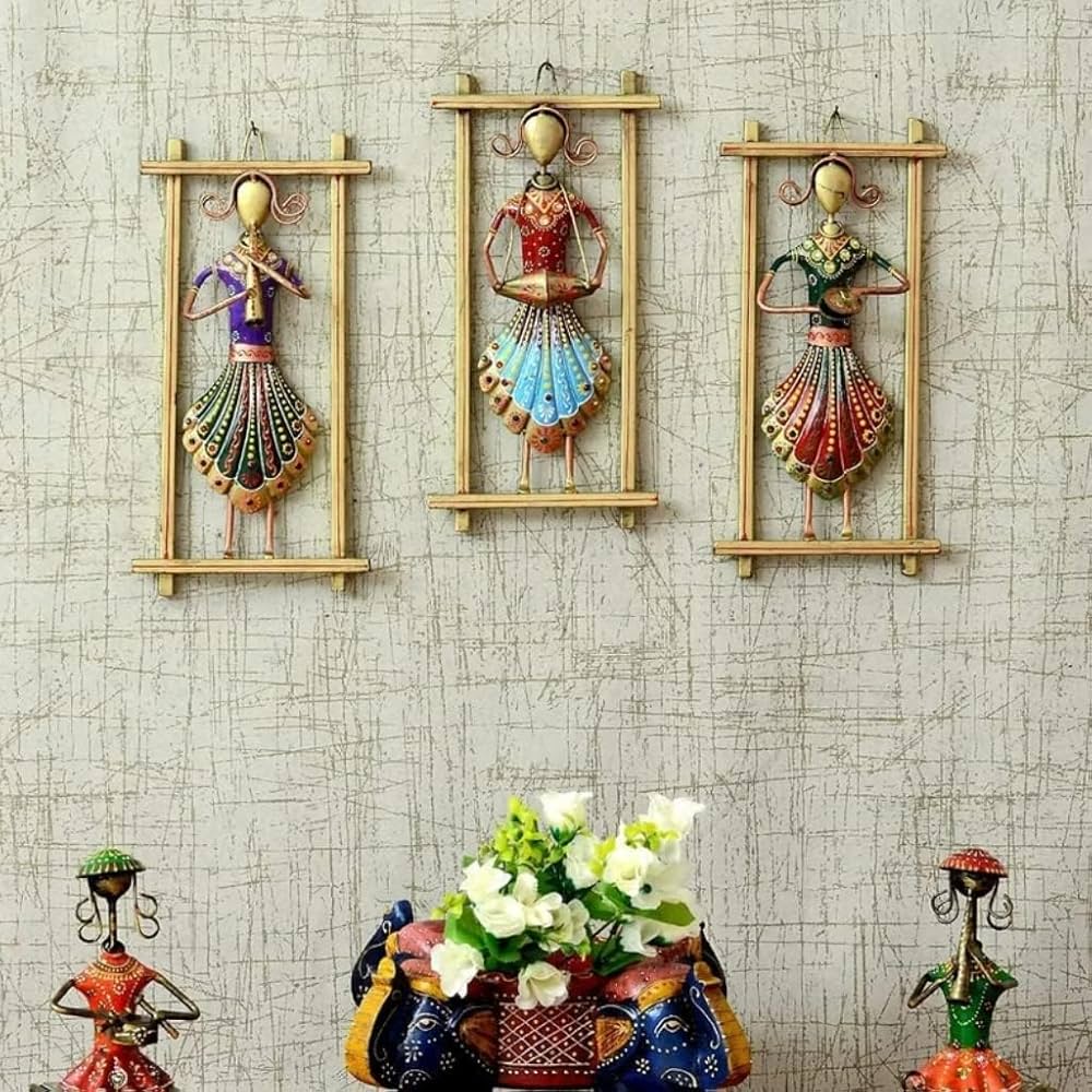 Collective home decor - Handmade Rajasthani Musician Showpiece for wall decoration