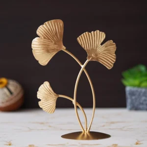 Premium Iron Decorative 3 Leaf Design Showpiece For Home decor