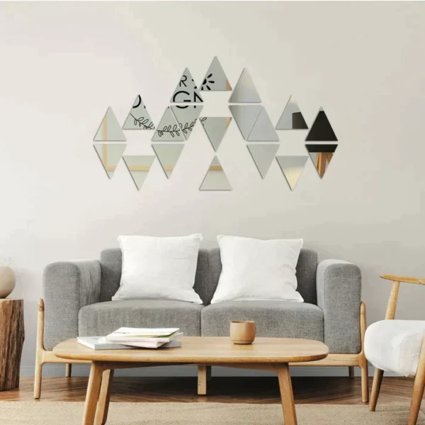 Acrylic Triangle Mirror Wall Stickers - Image 2