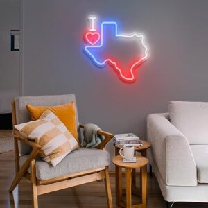 Texas Outline Wall Art for Man Cave,Bedroom