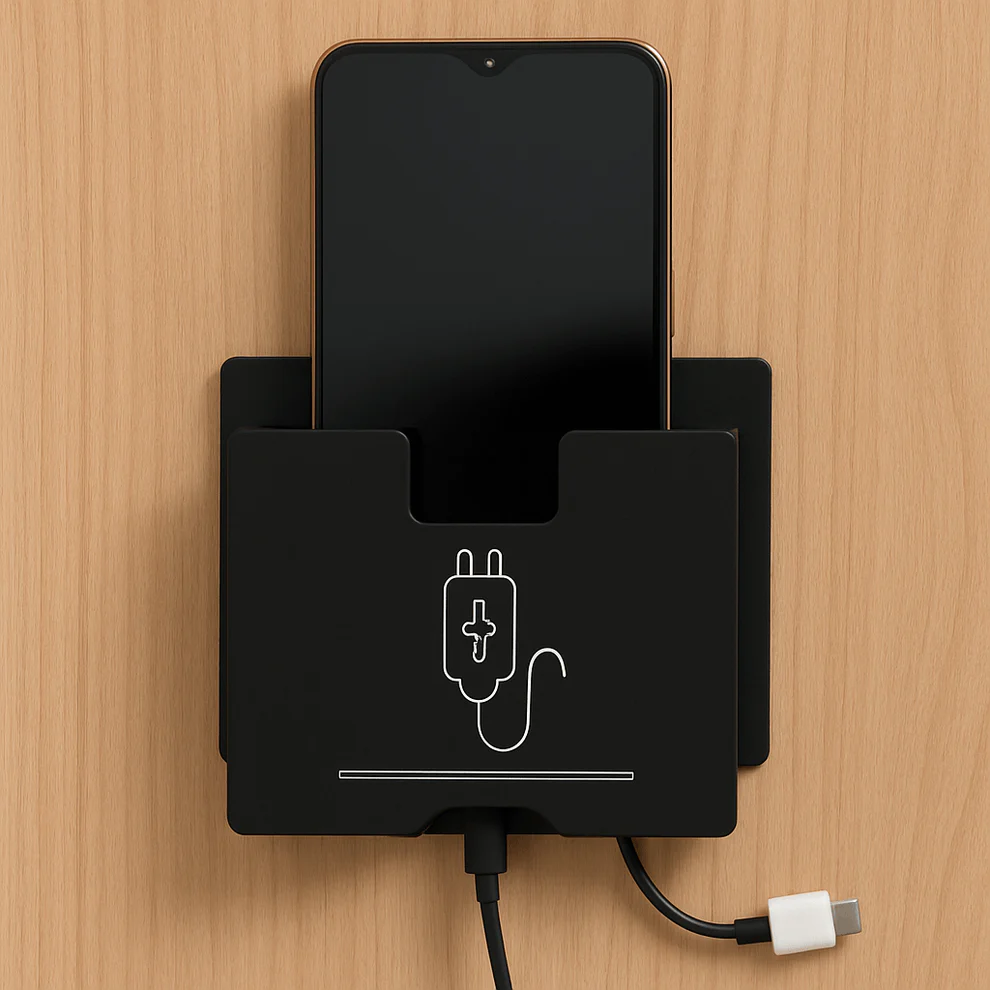 Wall Mount Acrylic Mobile Phone charger Holder